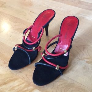 St. John Strappy Leather High Heel Sandals